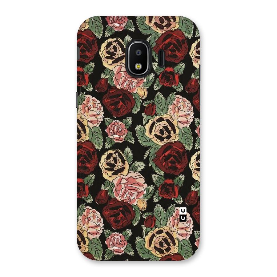 Dark Pastel Flowers Back Case for Galaxy J2 Pro 2018