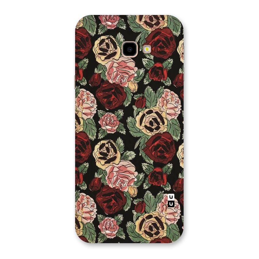Dark Pastel Flowers Back Case for Galaxy J4 Plus