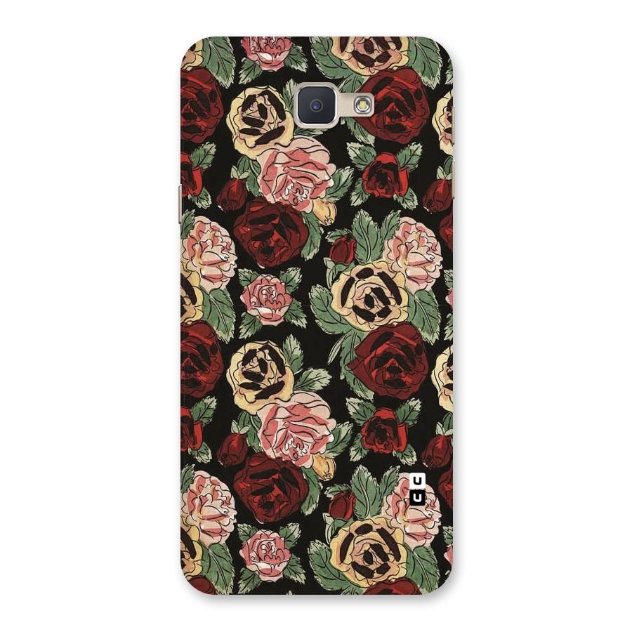 Dark Pastel Flowers Back Case for Galaxy J5 Prime