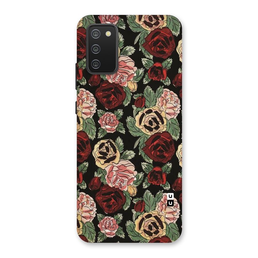 Dark Pastel Flowers Back Case for Galaxy M02s