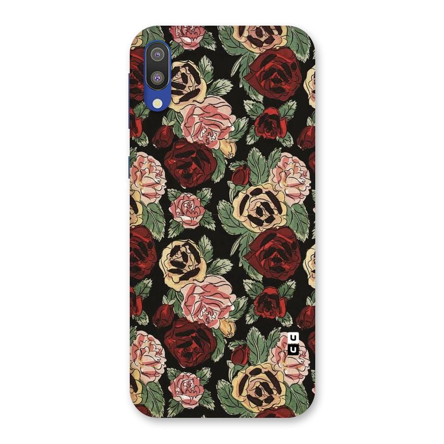 Dark Pastel Flowers Back Case for Galaxy M10