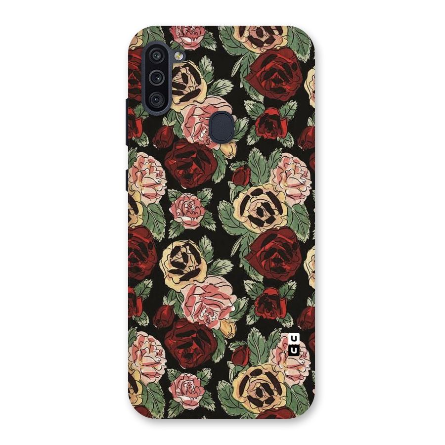 Dark Pastel Flowers Back Case for Galaxy M11