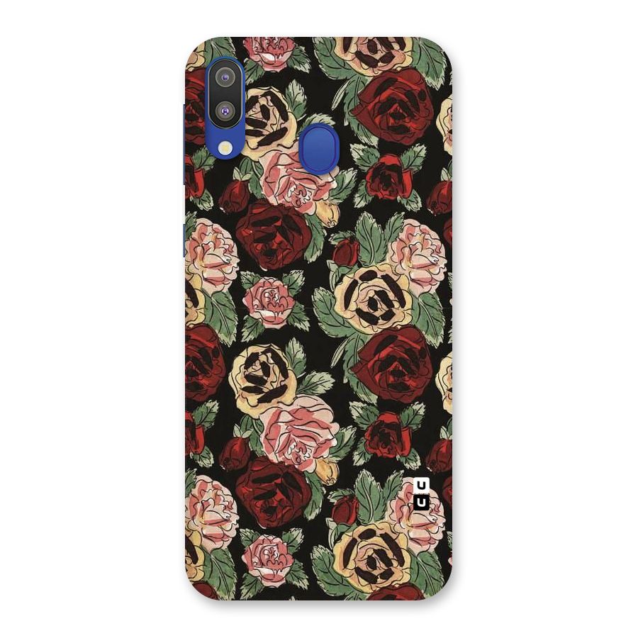 Dark Pastel Flowers Back Case for Galaxy M20