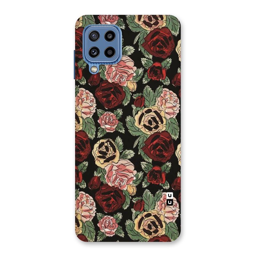 Dark Pastel Flowers Back Case for Galaxy M32