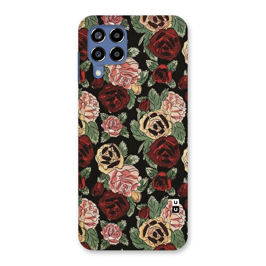 Dark Pastel Flowers Back Case for Galaxy M53 5G