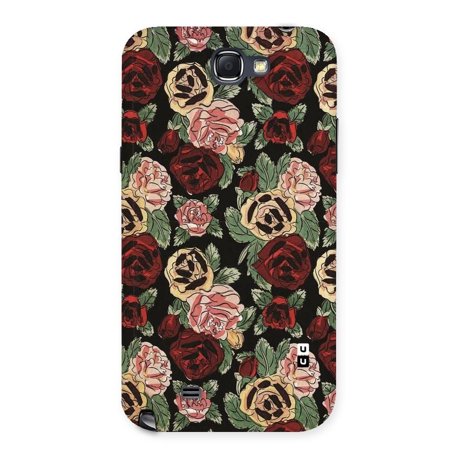 Dark Pastel Flowers Back Case for Galaxy Note 2