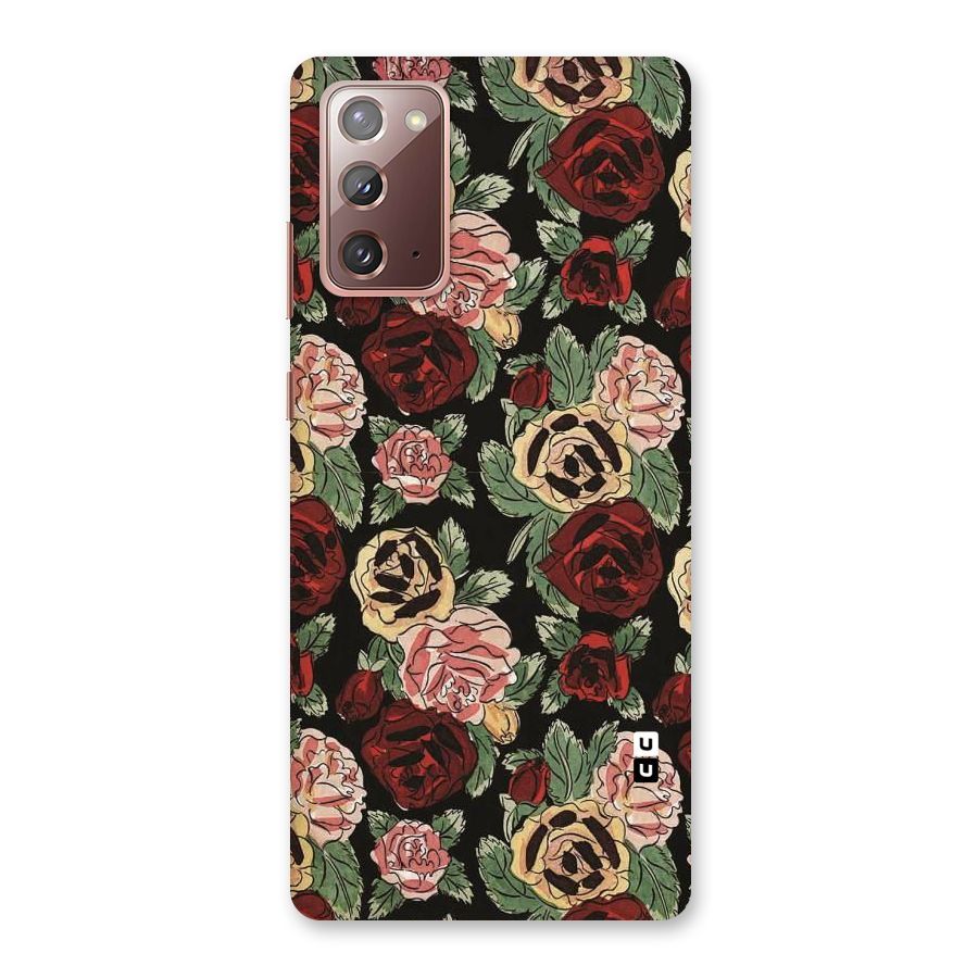 Dark Pastel Flowers Back Case for Galaxy Note 20