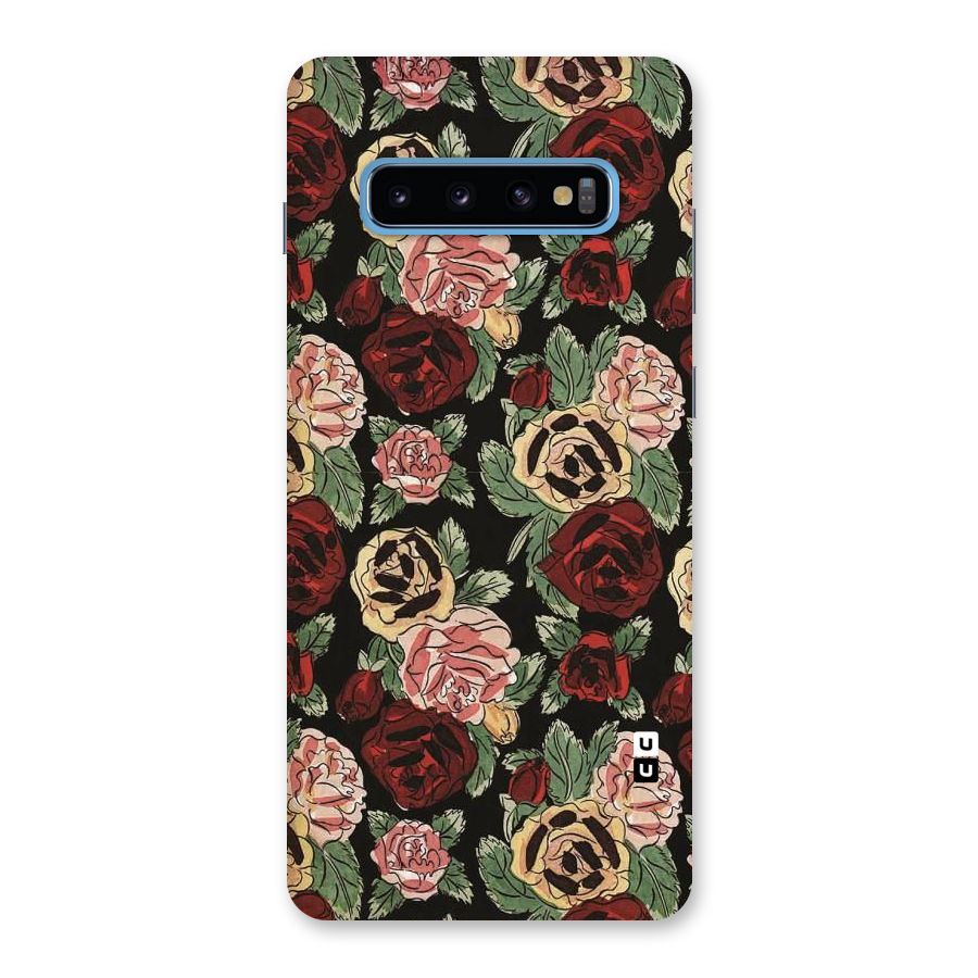 Dark Pastel Flowers Back Case for Galaxy S10 Plus