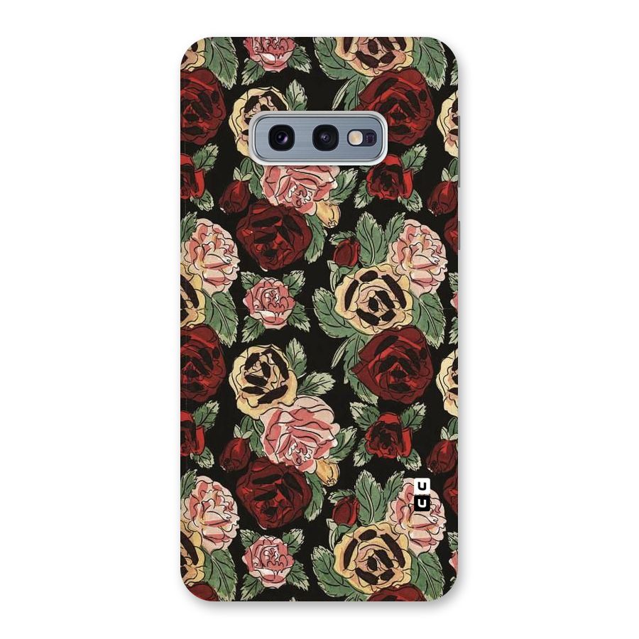Dark Pastel Flowers Back Case for Galaxy S10e