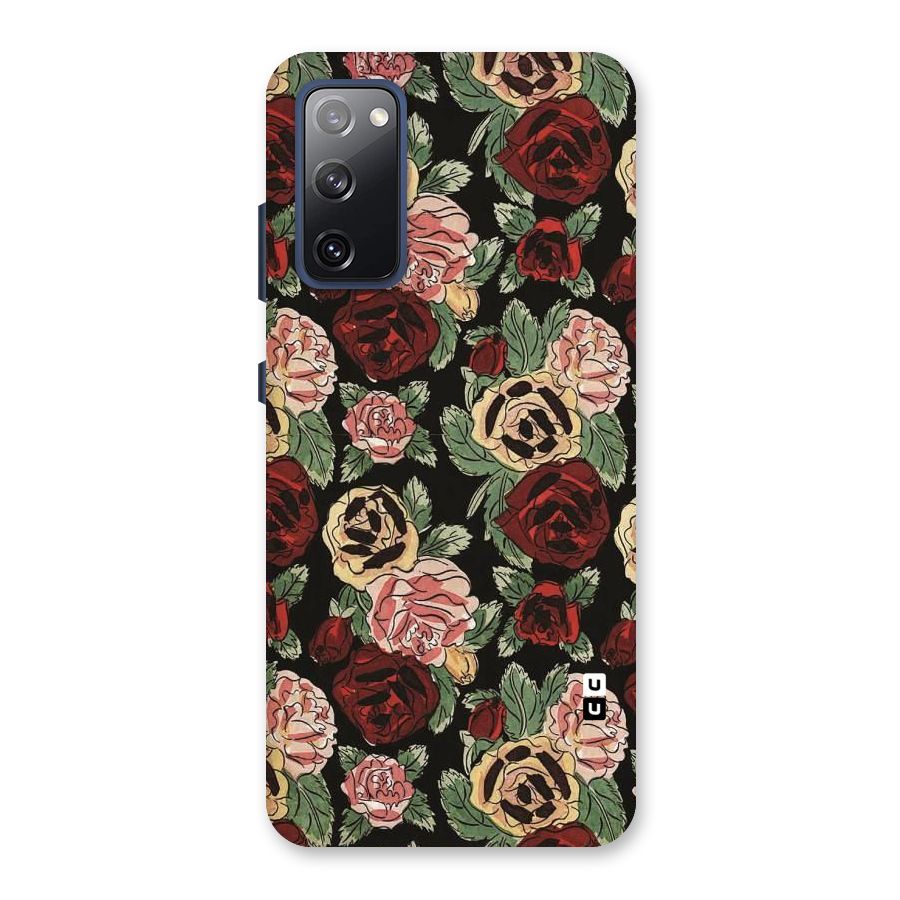 Dark Pastel Flowers Back Case for Galaxy S20 FE