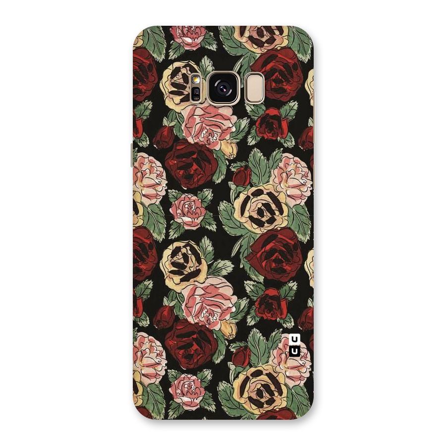 Dark Pastel Flowers Back Case for Galaxy S8 Plus
