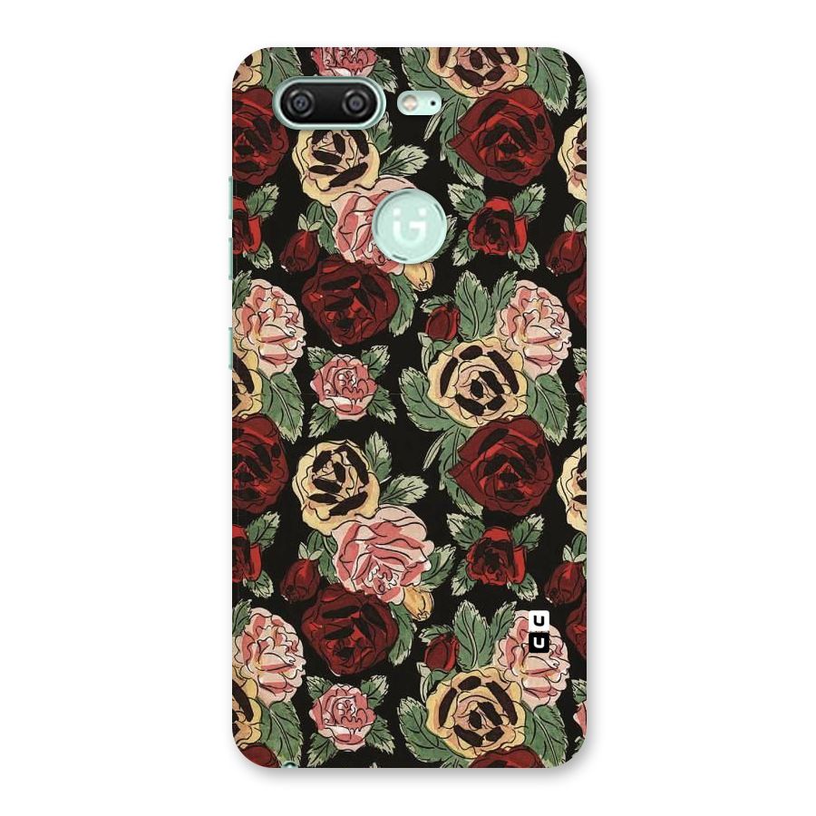 Dark Pastel Flowers Back Case for Gionee S10