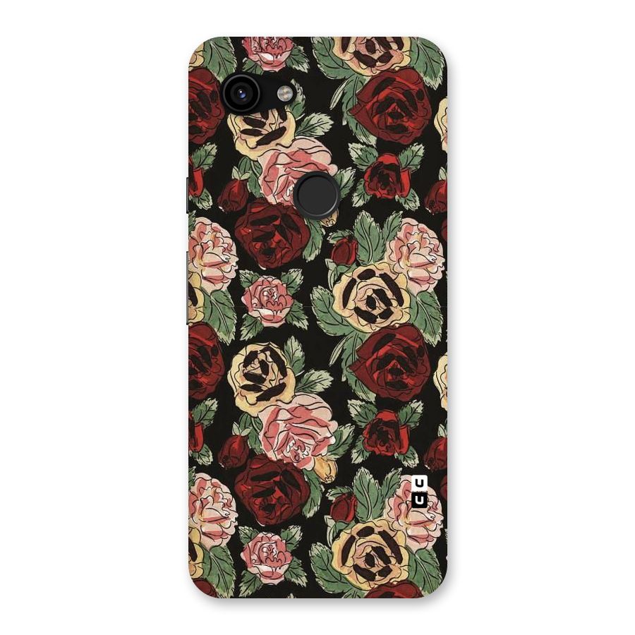 Dark Pastel Flowers Back Case for Google Pixel 3a