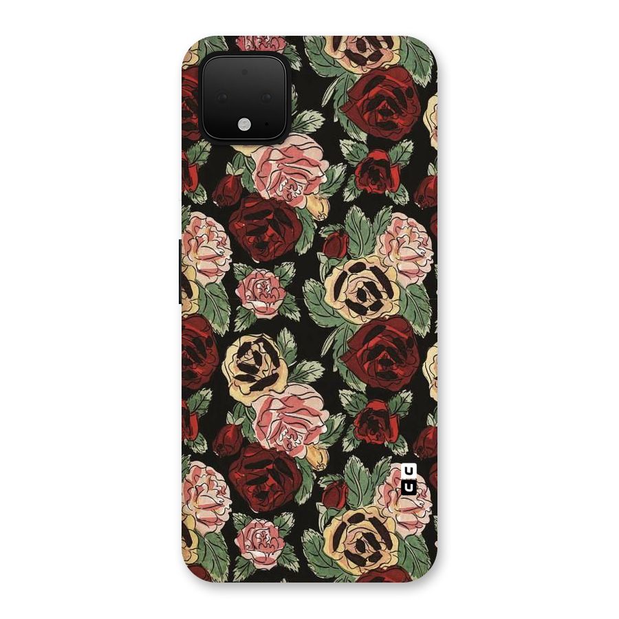 Dark Pastel Flowers Back Case for Google Pixel 4 XL