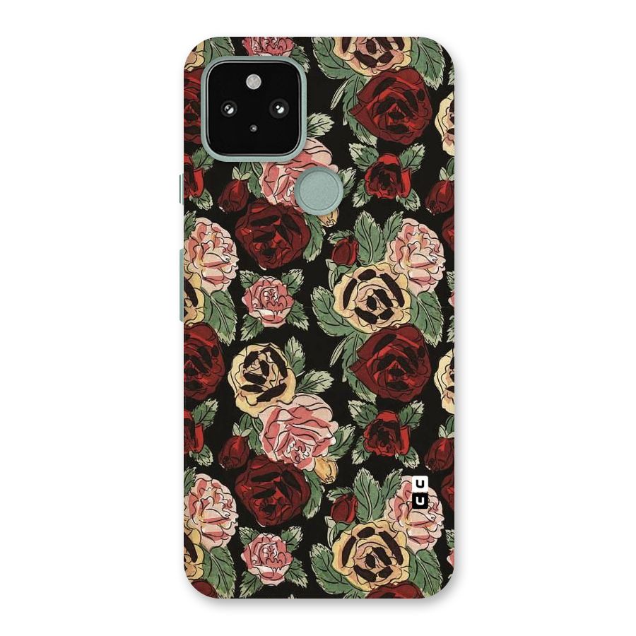Dark Pastel Flowers Back Case for Google Pixel 5