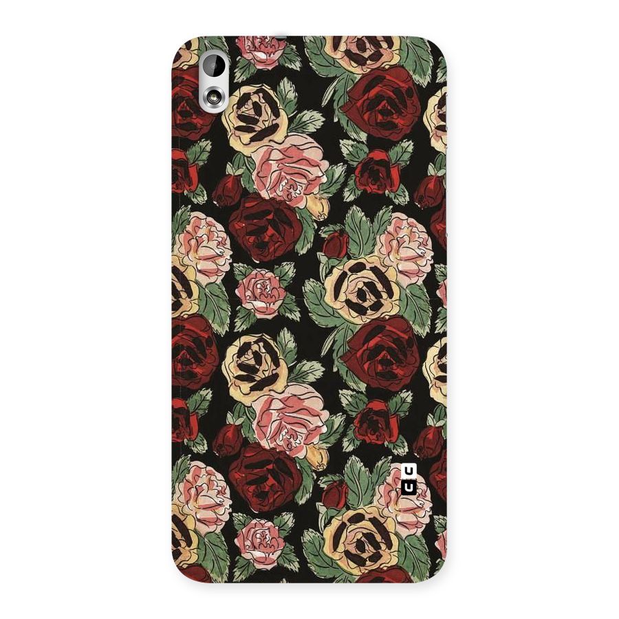 Dark Pastel Flowers Back Case for HTC Desire 816g