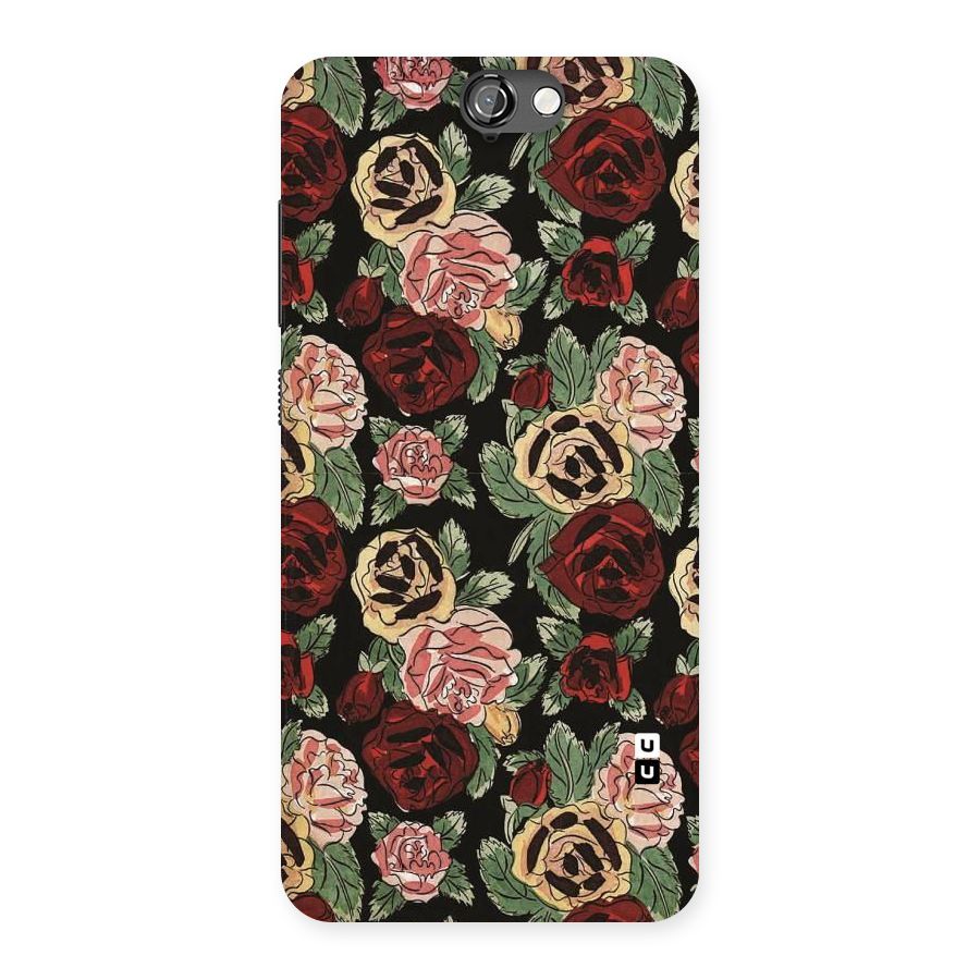 Dark Pastel Flowers Back Case for HTC One A9