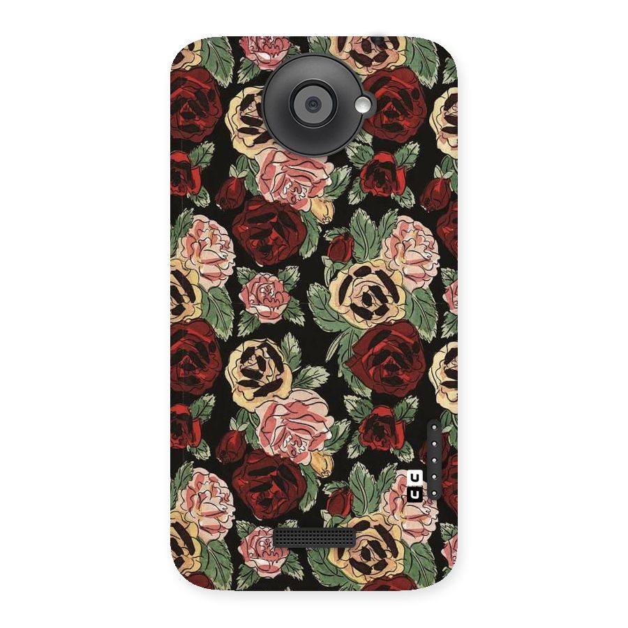 Dark Pastel Flowers Back Case for HTC One X
