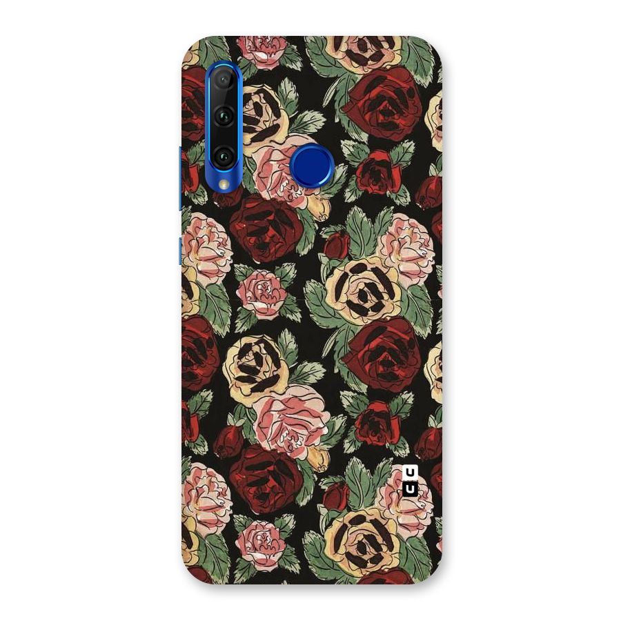 Dark Pastel Flowers Back Case for Honor 20i