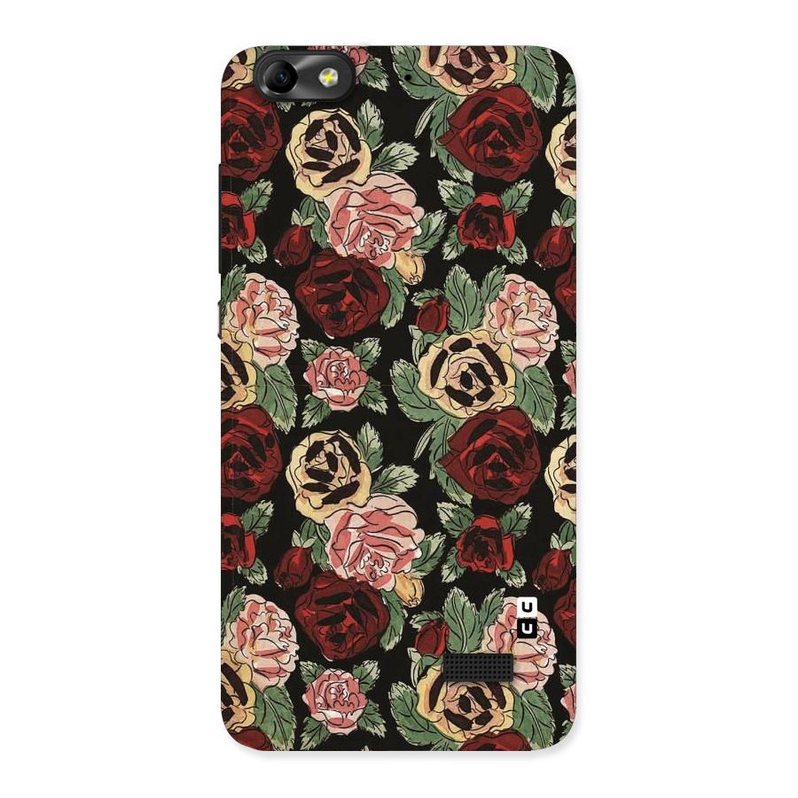 Dark Pastel Flowers Back Case for Honor 4C