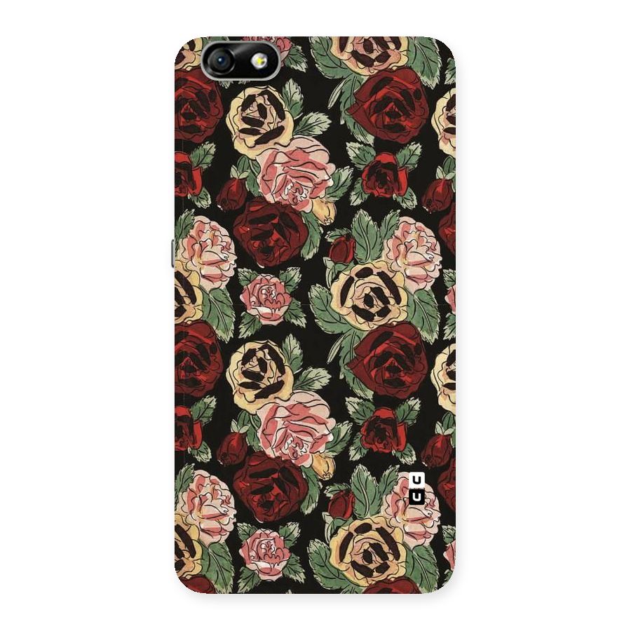 Dark Pastel Flowers Back Case for Honor 4X