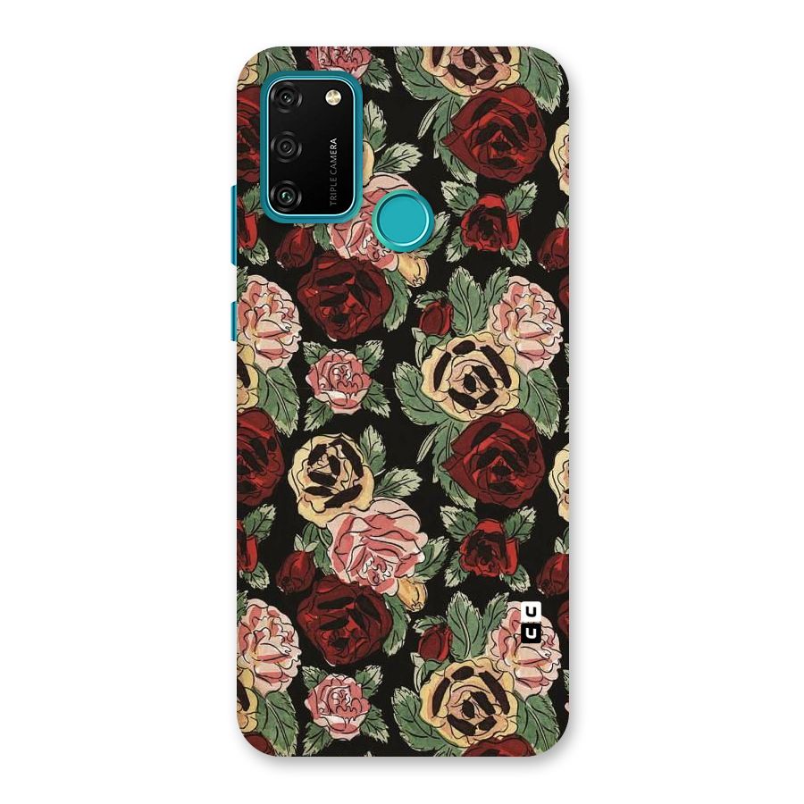 Dark Pastel Flowers Back Case for Honor 9A