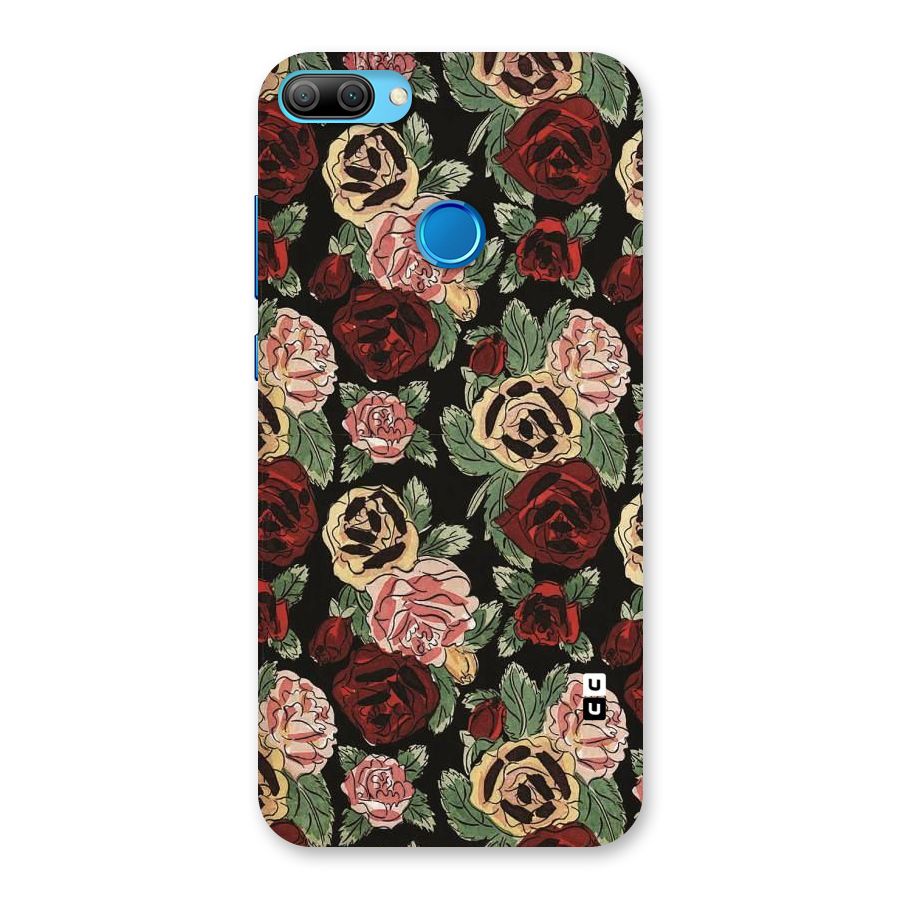 Dark Pastel Flowers Back Case for Honor 9N