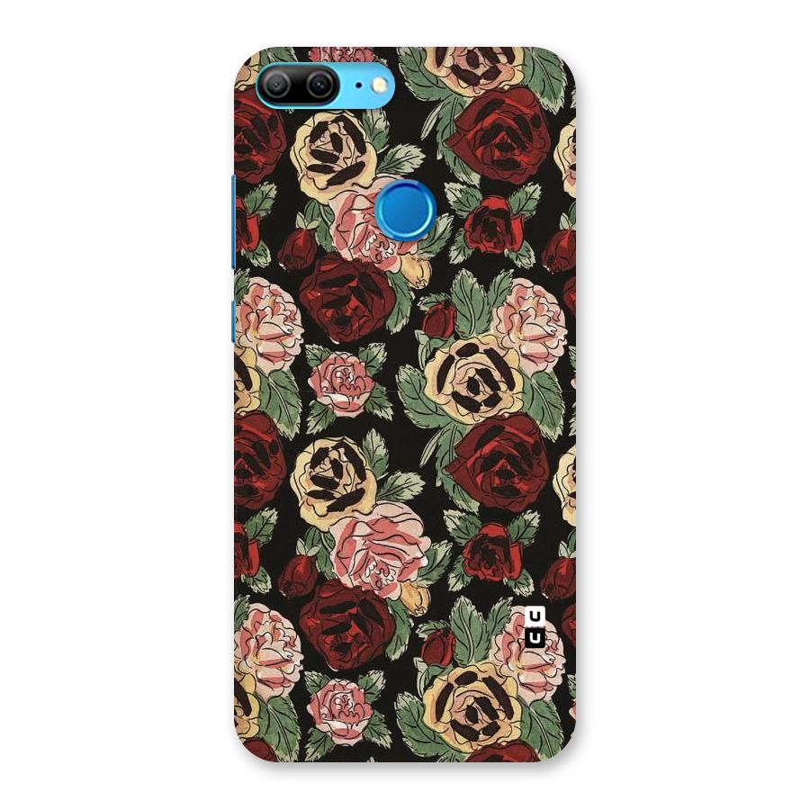 Dark Pastel Flowers Back Case for Honor 9 Lite