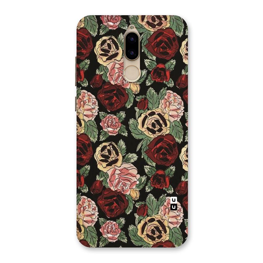 Dark Pastel Flowers Back Case for Honor 9i