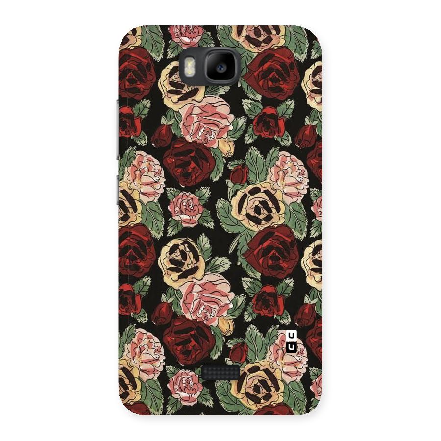 Dark Pastel Flowers Back Case for Honor Bee