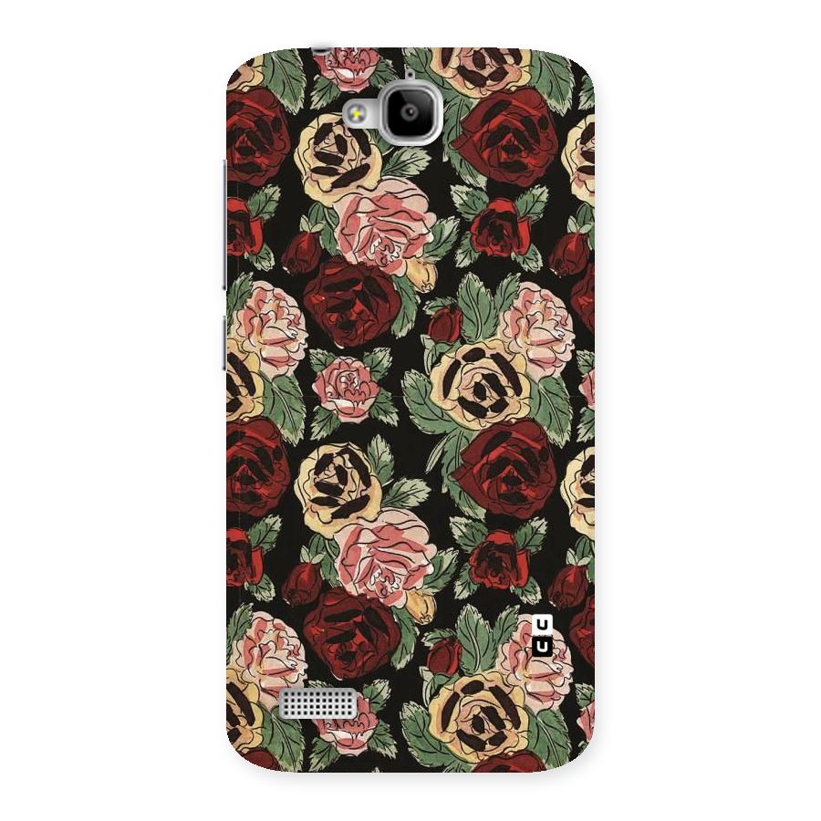 Dark Pastel Flowers Back Case for Honor Holly