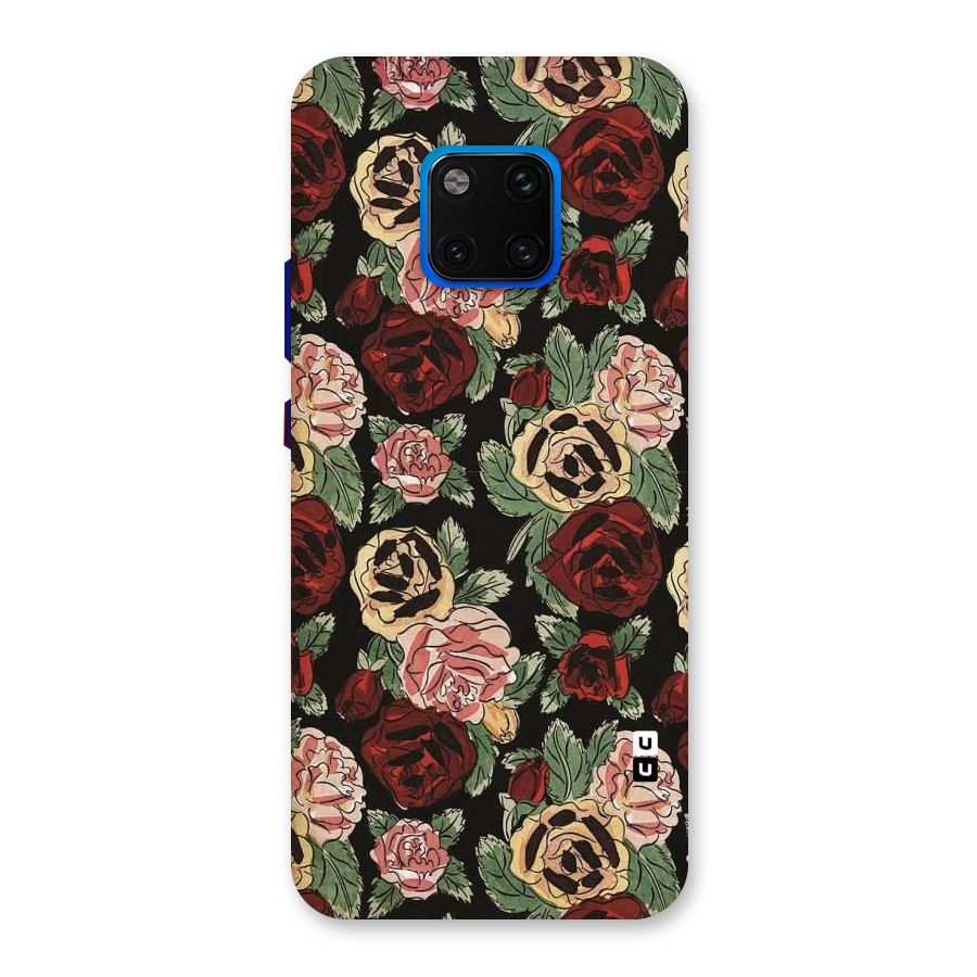 Dark Pastel Flowers Back Case for Huawei Mate 20 Pro