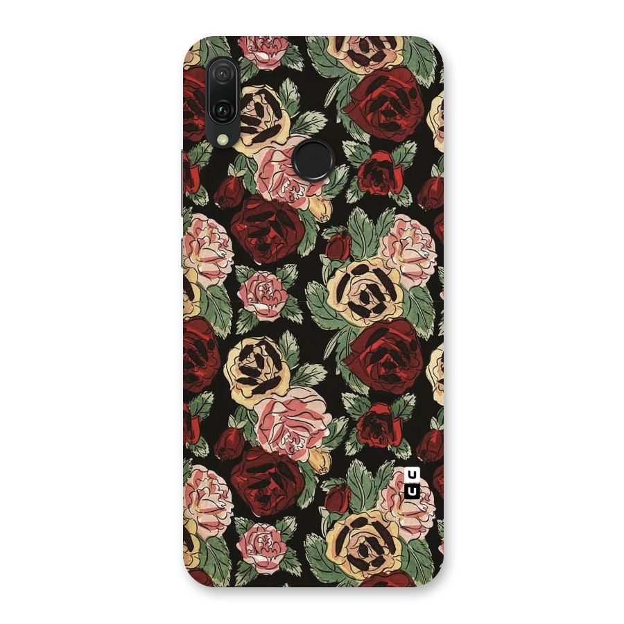 Dark Pastel Flowers Back Case for Huawei Y9 (2019)