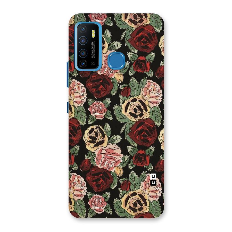 Dark Pastel Flowers Back Case for Infinix Hot 9