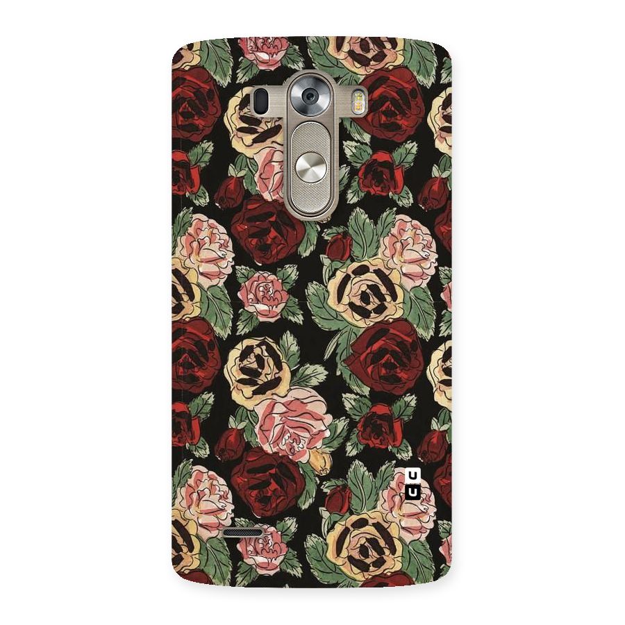 Dark Pastel Flowers Back Case for LG G3