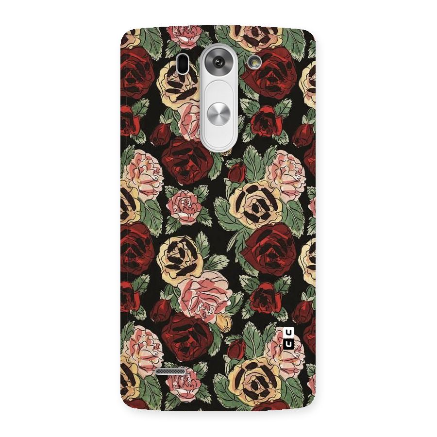 Dark Pastel Flowers Back Case for LG G3 Mini