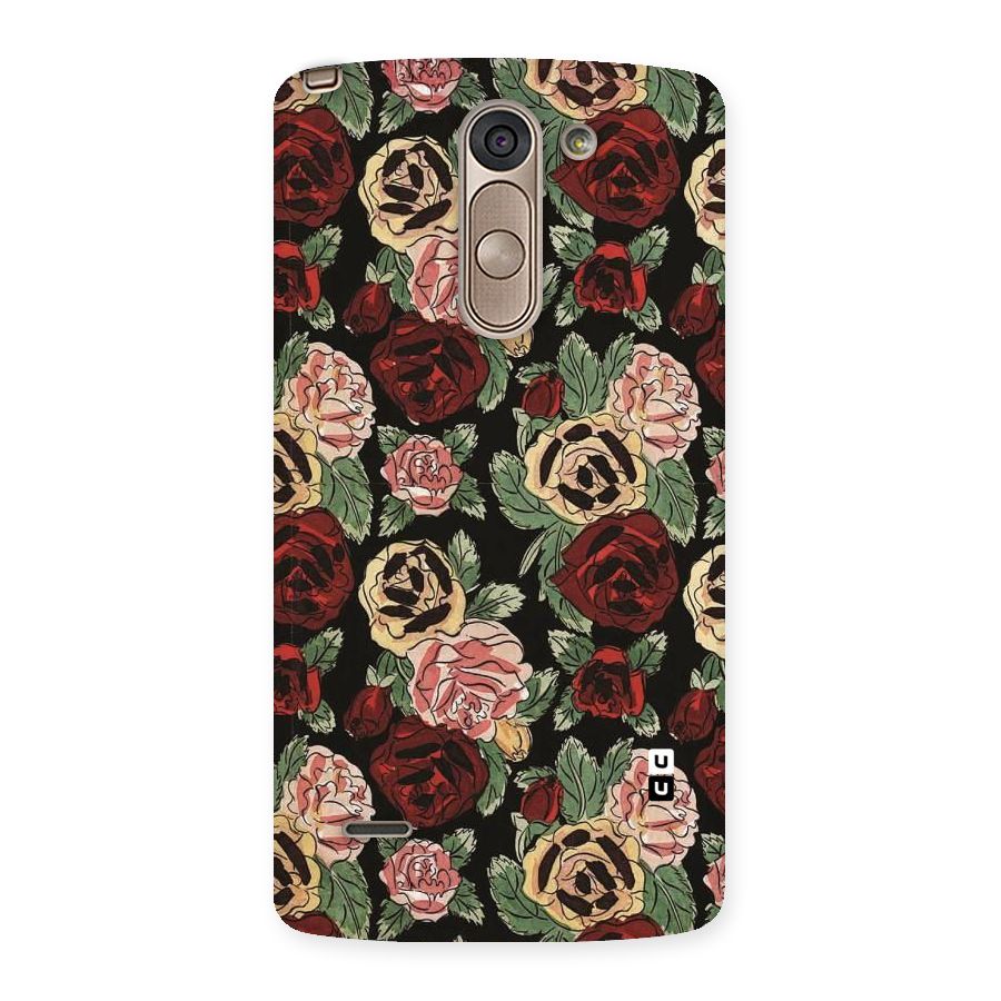 Dark Pastel Flowers Back Case for LG G3 Stylus