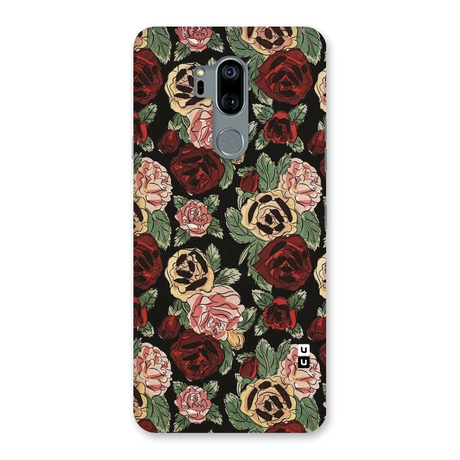 Dark Pastel Flowers Back Case for LG G7