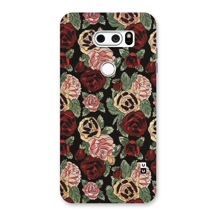 Dark Pastel Flowers Back Case for LG V30