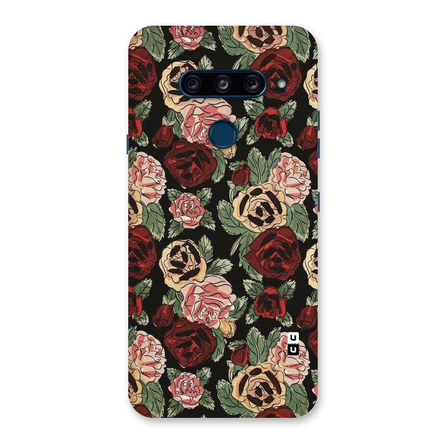 Dark Pastel Flowers Back Case for LG  V40 ThinQ