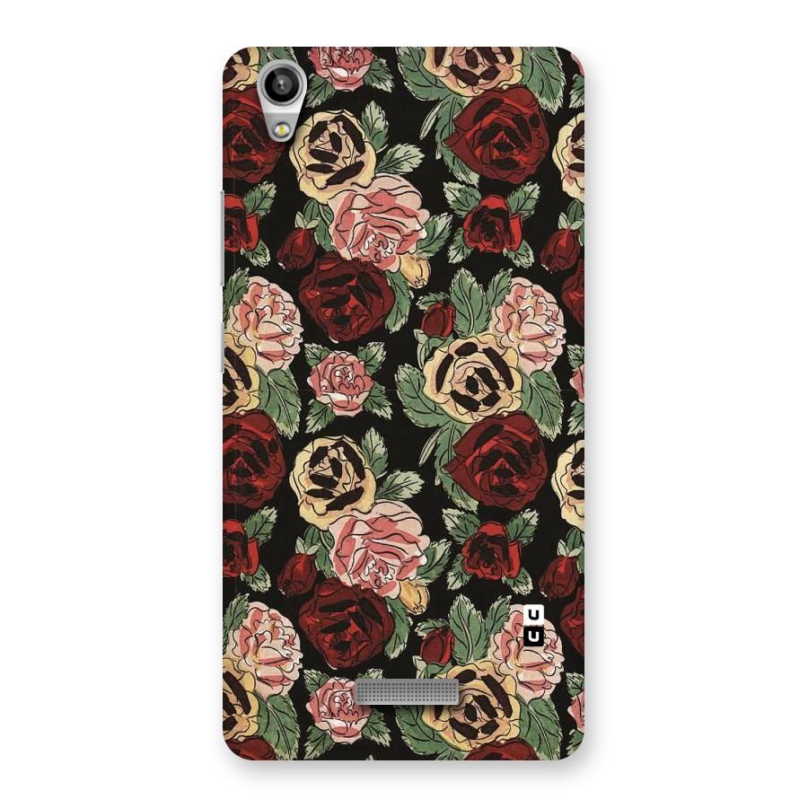 Dark Pastel Flowers Back Case for Lava-Pixel-V1
