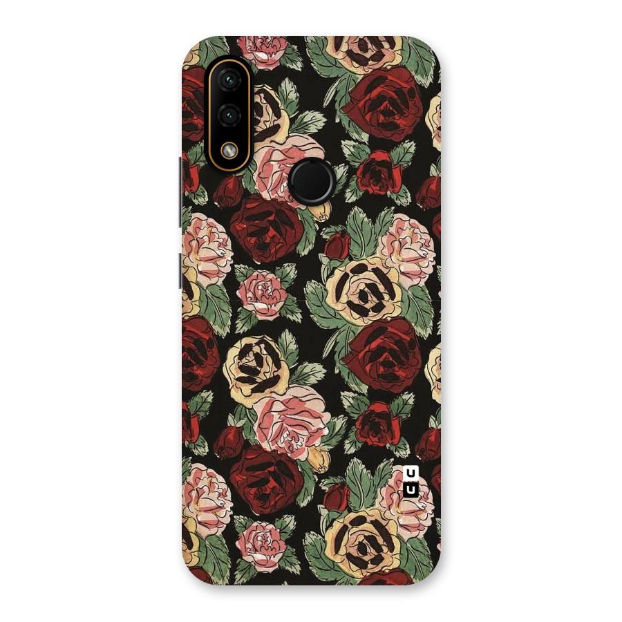 Dark Pastel Flowers Back Case for Lenovo A6 Note