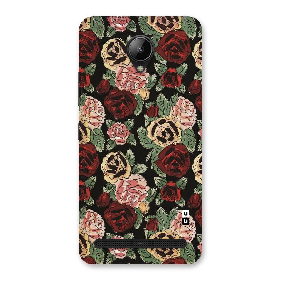 Dark Pastel Flowers Back Case for Lenovo C2