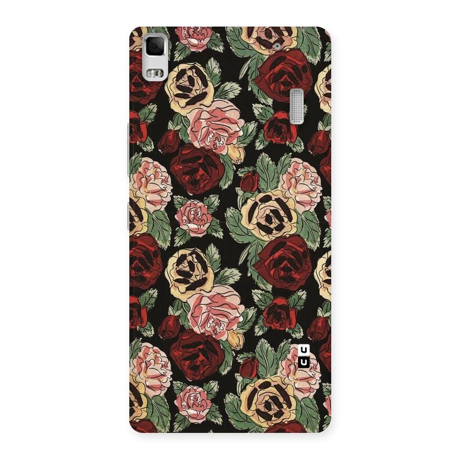 Dark Pastel Flowers Back Case for Lenovo K3 Note