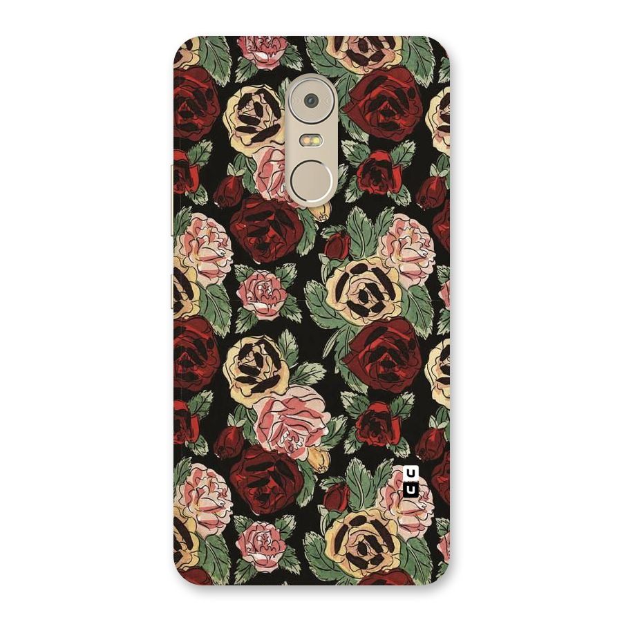 Dark Pastel Flowers Back Case for Lenovo K6 Note
