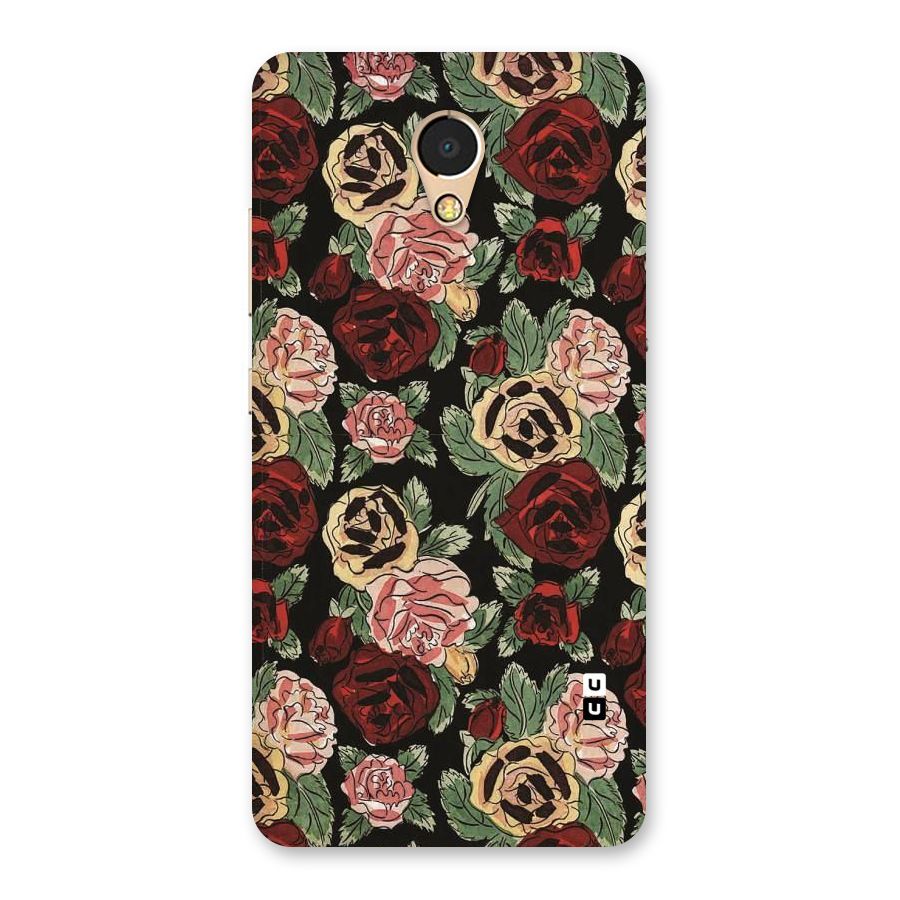 Dark Pastel Flowers Back Case for Lenovo P2