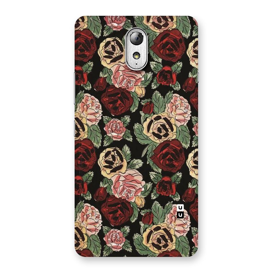 Dark Pastel Flowers Back Case for Lenovo Vibe P1M