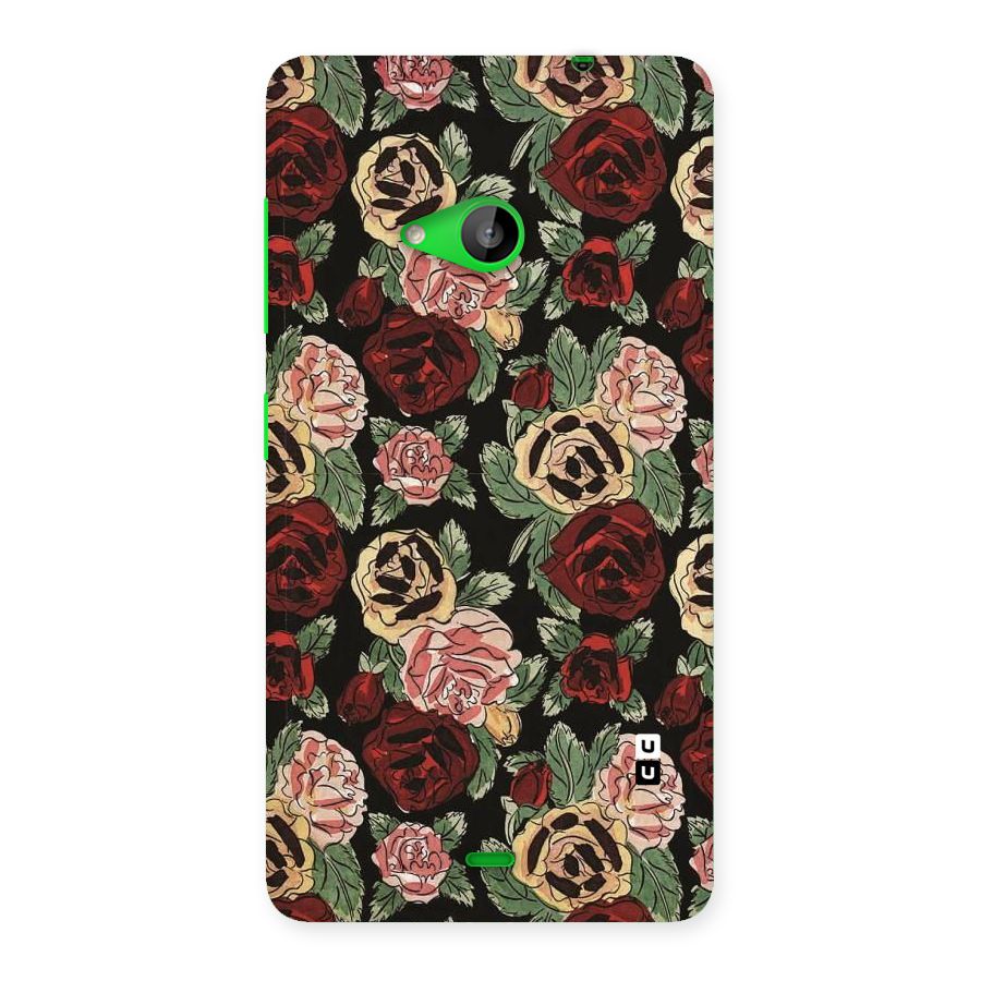 Dark Pastel Flowers Back Case for Lumia 535