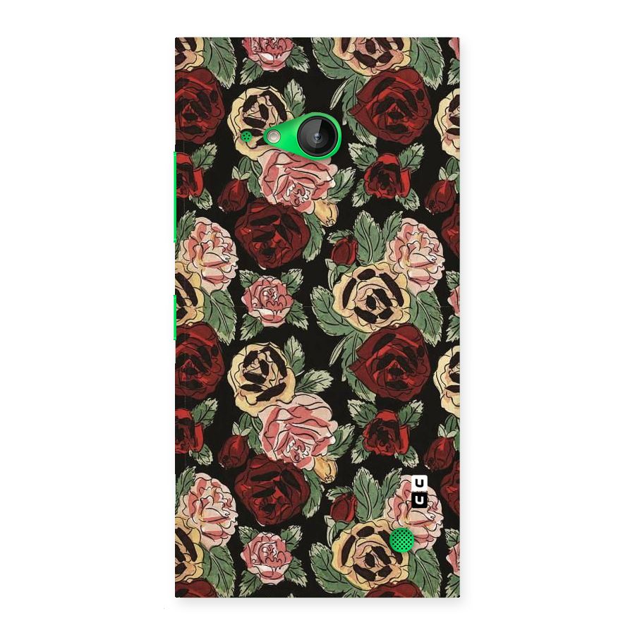 Dark Pastel Flowers Back Case for Lumia 730