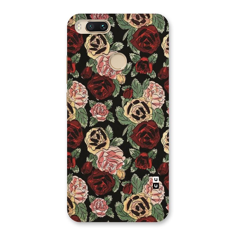 Dark Pastel Flowers Back Case for Mi A1